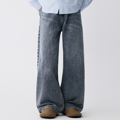 追素TS秋冬季2025新款男生复古水洗休闲牛仔裤男士宽松百搭长裤潮