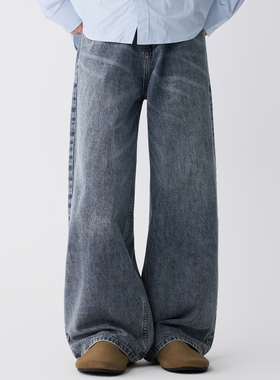 追素TS秋冬季2025新款男生复古水洗休闲牛仔裤男士宽松百搭长裤潮
