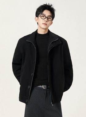 追素TS仿兔毛棉服夹克2025秋冬新款男生休闲立领加绒保暖棉衣外套