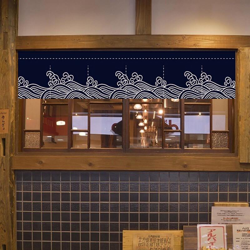 日式门帘半帘料理居酒屋横帘遮挡吧台日式挂帘日式暖帘装饰隔断
