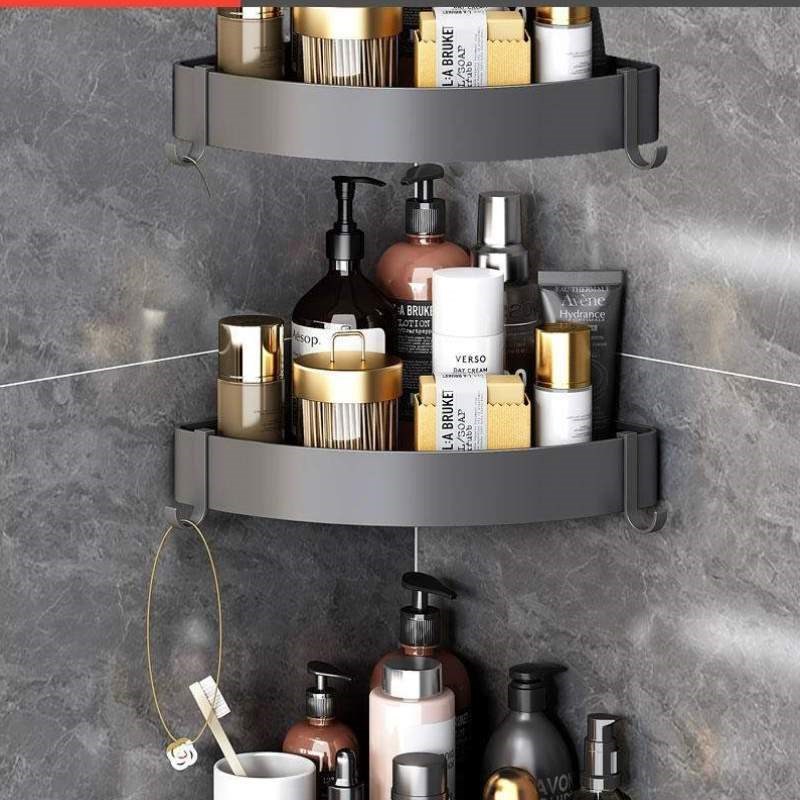 洗手台卫生间打孔浴室三角壁挂式收纳免架子洗澡间置物架厕所墙面