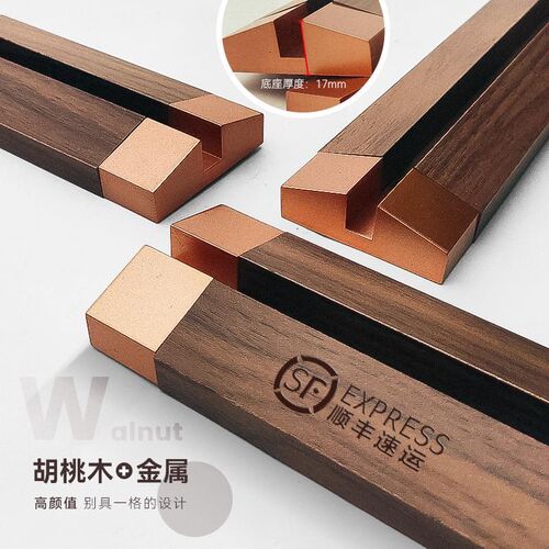 A4亚克力台卡架立牌胡桃木色台签木质台牌座位牌展示牌价格牌标价