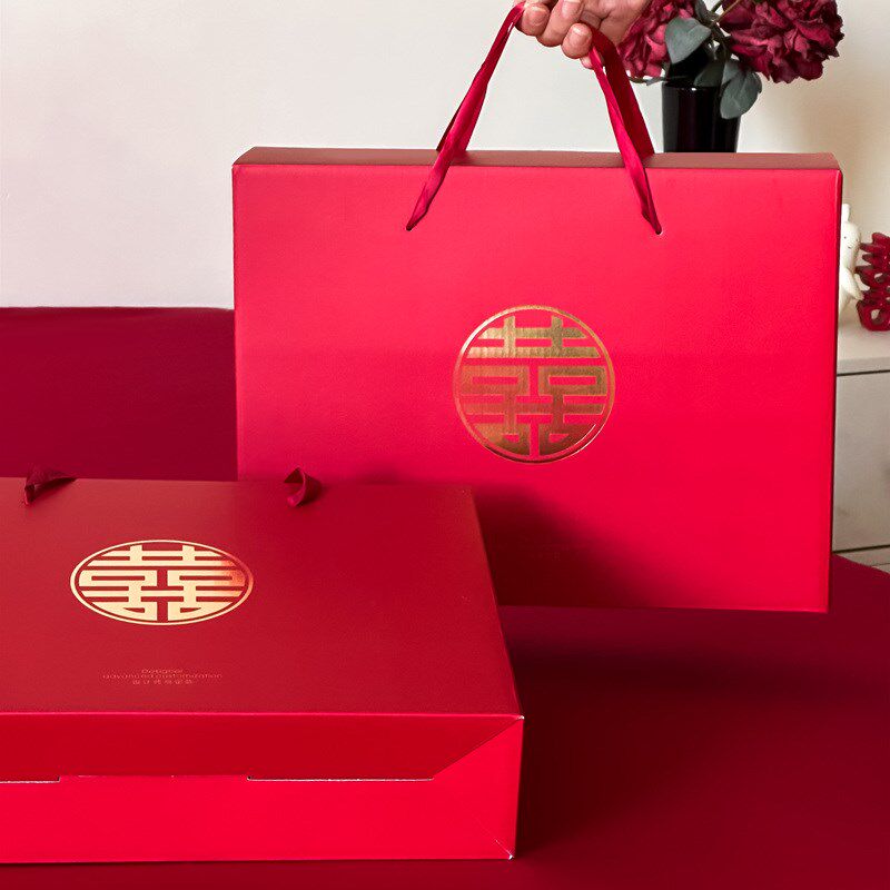 中式结婚四件套红色龙凤被套高级感喜庆陪嫁婚庆床上用品