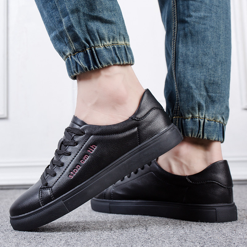 小白鞋男鞋韩版潮流运动休闲白色板鞋平底白鞋男百搭学生白色鞋男