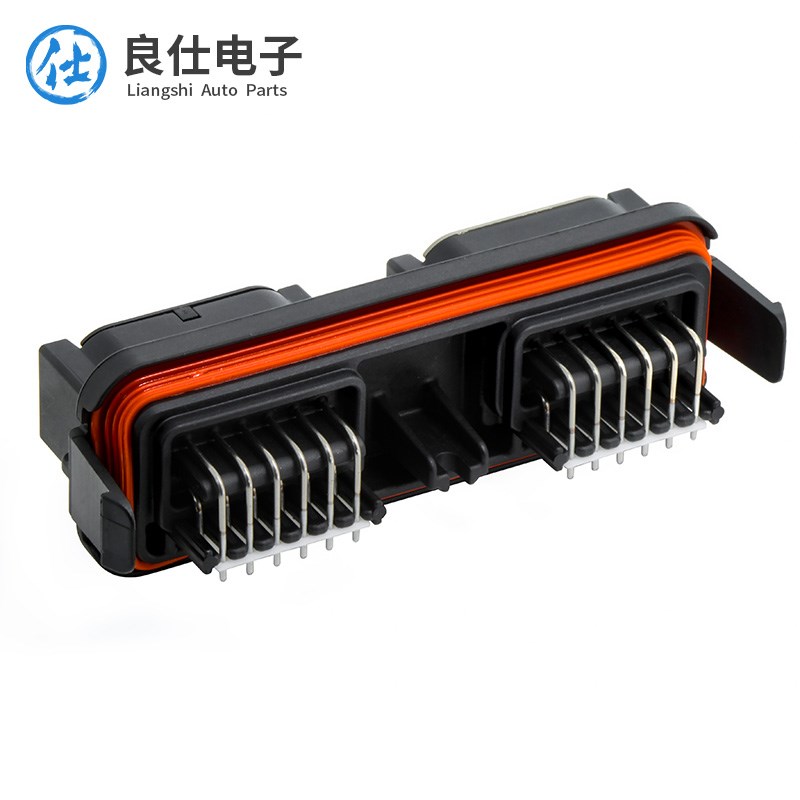 汽车连接器DTfM13-12PA-12PB-R008 防水接插件接线电子24芯弯针座