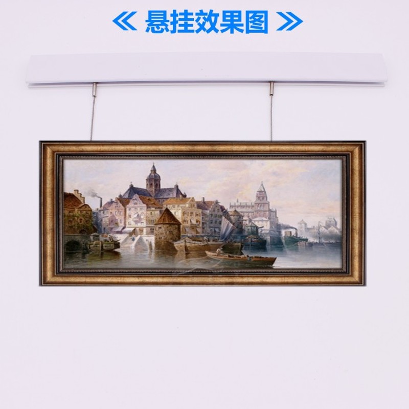 挂画线挂画绳挂画轨道挂画器挂画钩轨道条槽滑轮可移动隐形挂画器