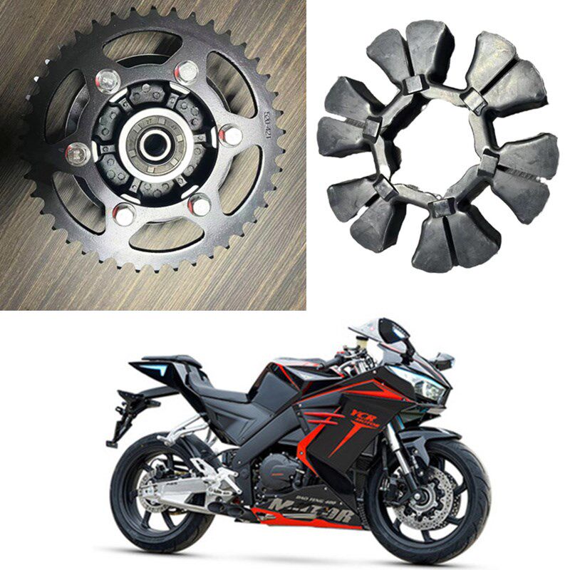 刀锋400轮毂缓冲体配件国威诺马刀风300改装分体胶垫链盘牙盘垫片