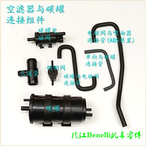 蓝宝龙BJ300GS/-3/BN302止逆阀与碳罐连接管电磁阀与喷油器连接管