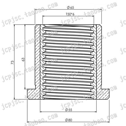 北京 南通 长征 铣床 X62W X52K X63W X53K  升降螺母 丝母 T50*6