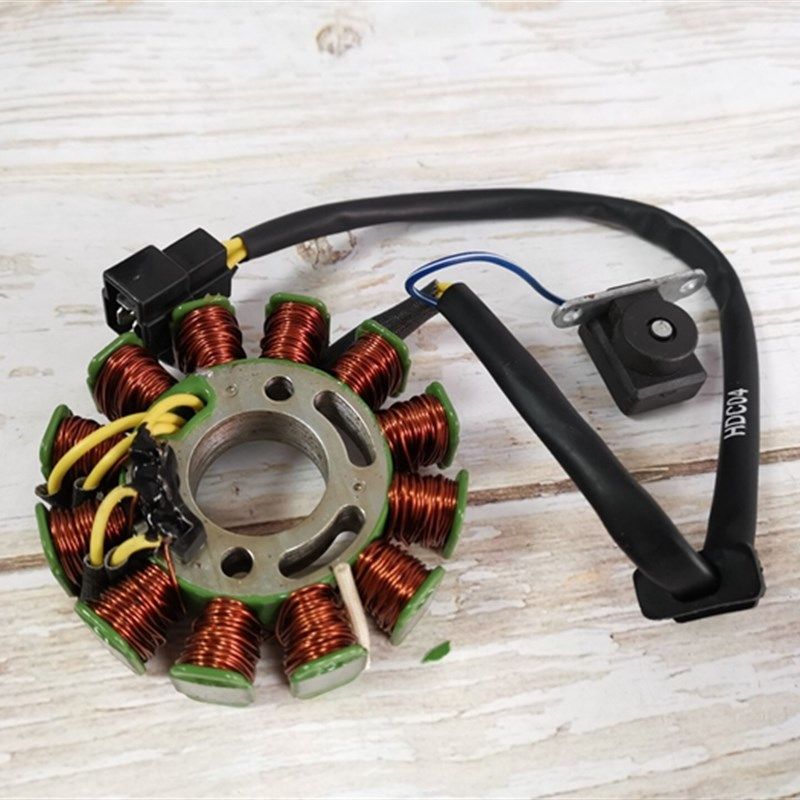 适用鹰天HJ125T-10A/10E/HJ125T-16D磁电机定子线圈钻宇定子转子