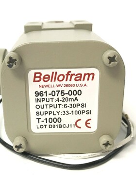美国BELLOFRAM T-1000电气比例阀961-075-000  30PSI电气转换器