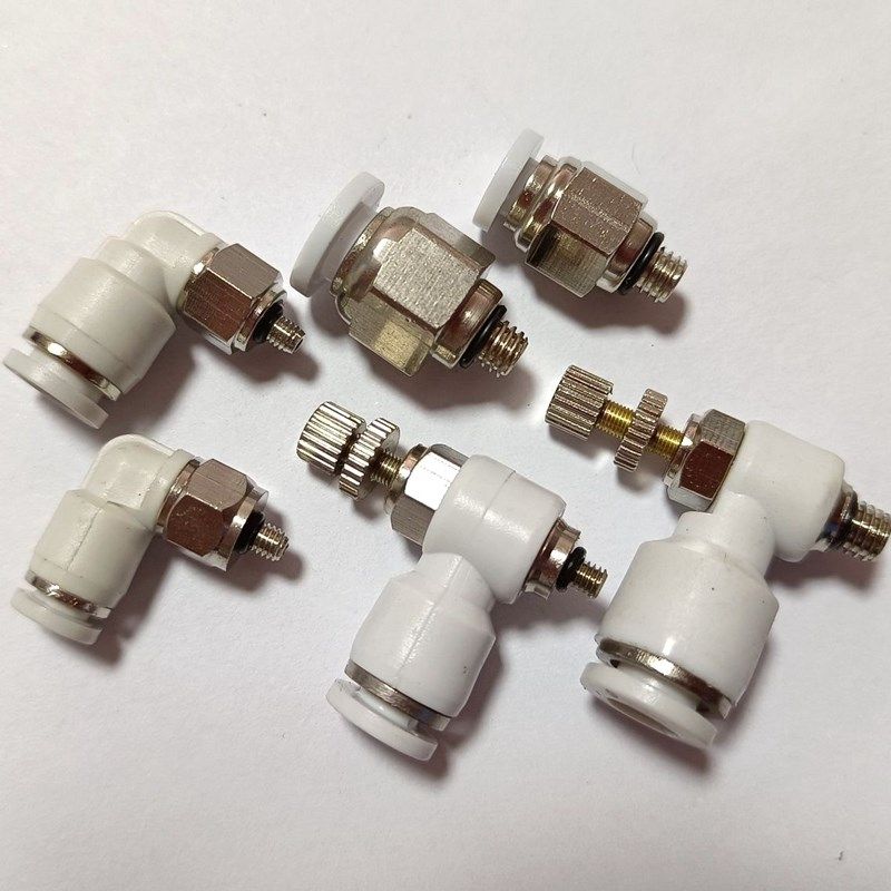气动微型迷你气管快插接头SL/PC/PL4/6MM-M3-M4-M5-M6-01螺纹直通