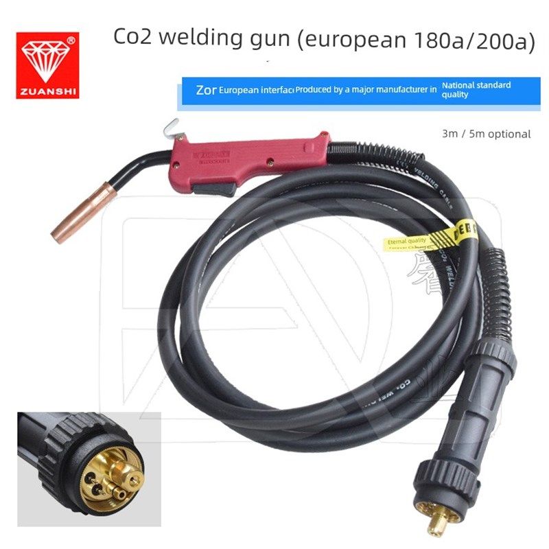 钻石牌DEBAO欧式180A/200A二氧化碳CO2气保焊枪纯铜国标铜芯