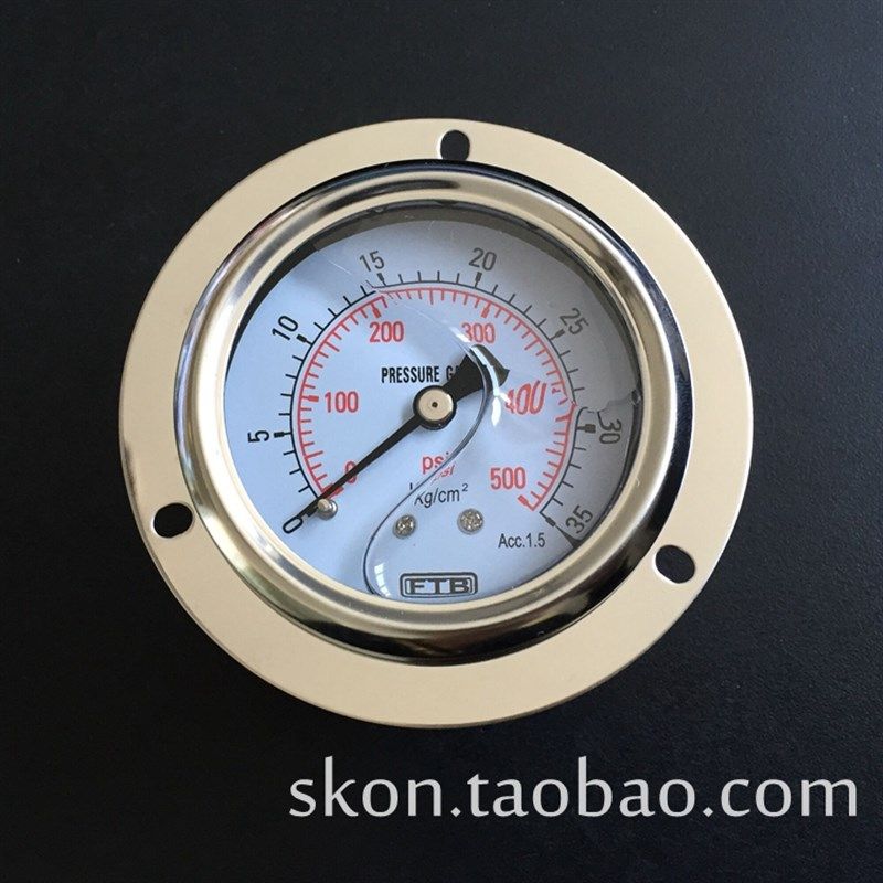 0-35kg油表500psi耐震压力表充油式FTB压力表323.71液压站配件1/4