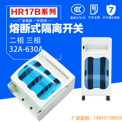 熔断式隔离开关 HR17B 2P3P 32A 63A 100A 250A 400A 630A 熔断器