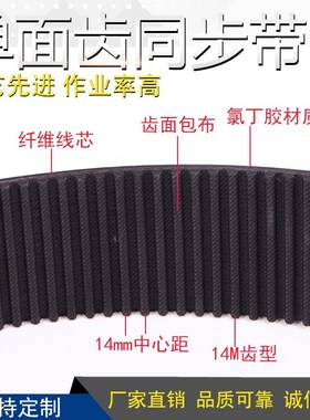 工业皮带齿形带传送带同步带HTD14M2044齿数146齿