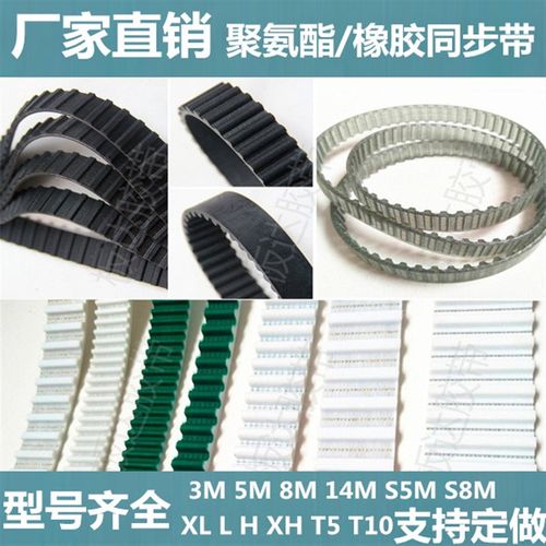 同步带皮带HTDS3M5M8MXLXH橡胶双面齿轮齿形传动带聚氨酯PU钢丝带