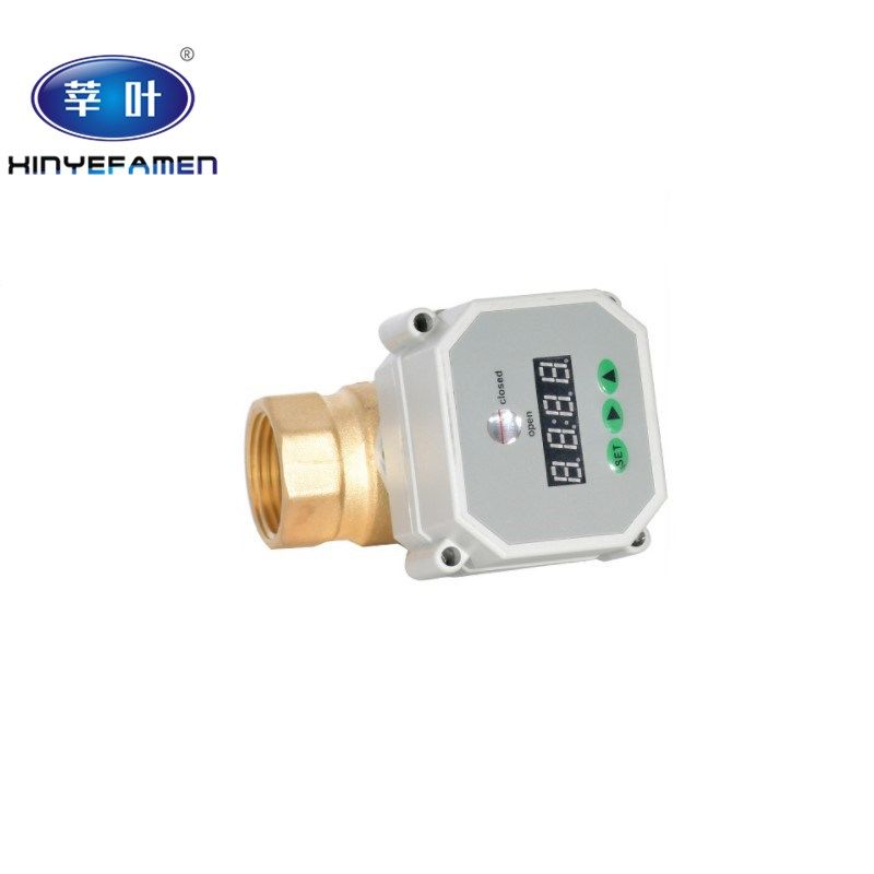A20-S15-B2-C黄铜智能定时自动排污电动球阀电子定时排水阀4分6分