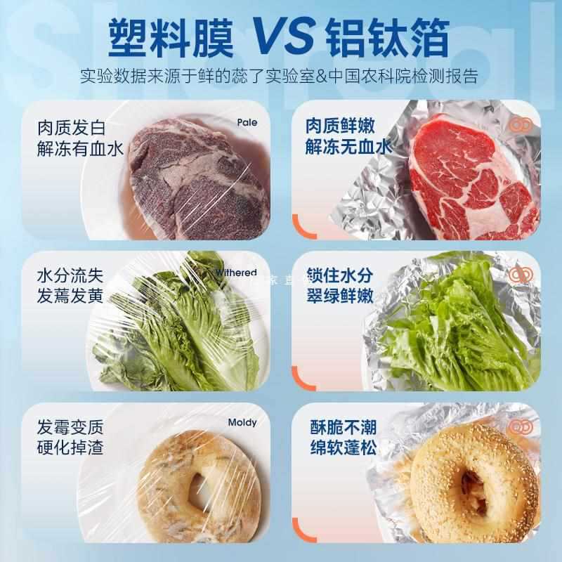 鲜的蕊了铝钛箔保鲜袋密封食品级铝箔袋冰箱冷藏冷冻不串味组合装