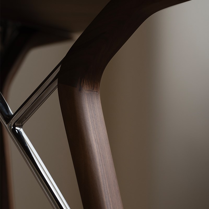 枝影餐桌 致家家居 北美黑胡桃木餐桌侘寂风实木长方形大板桌子