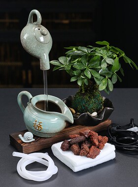 生态缸古法养鱼循环流水开口陶瓷罐增氧过滤配件庭院花园造景喷泉
