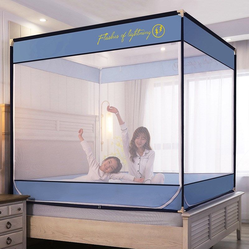 学生宿舍蚊帐上下铺单人蚊帐免安装拉链防尘顶寝室大学生纹帐