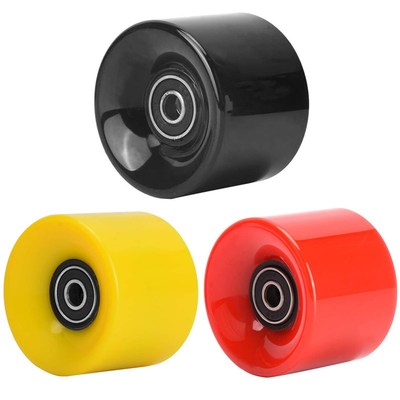 【袋装】四轮4pc滑板78A长板PU轮刷街轮70x51mm多彩608RS轴承套筒