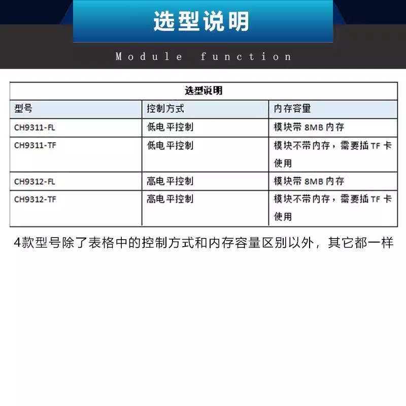 工业级语音模块芯片20W大功率插播背景音乐开机提示音定 制CH9311