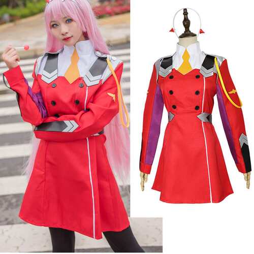 DARLING in the FRANXX女主02 动漫鹤望兰cosplay服现货复古