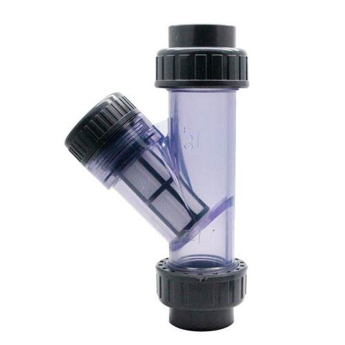 PVC-U过滤器Y型塑料透明过滤器管道过滤器DN15 20 25 32 40 50 63