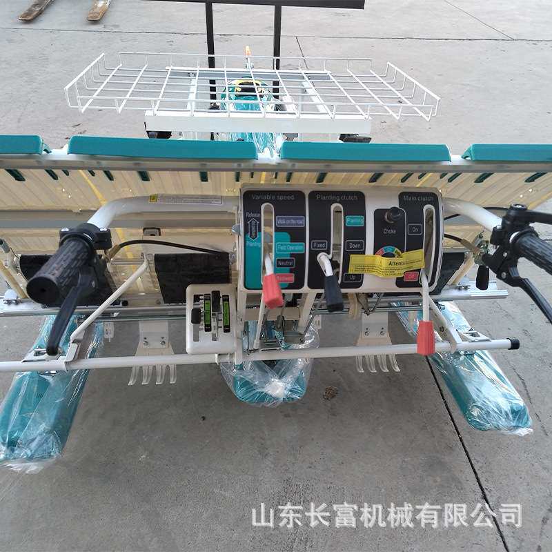 手扶步进式水稻插秧机 四冲程缸汽油水稻种植机 自动秧苗栽种机