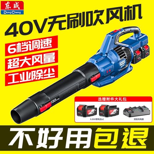 东成大功率无刷锂电吹风机鼓风机暴风机DCQF40171充电工业除尘器