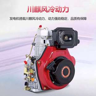 川麒动力风冷电喷柴油发电机3KW家用小型发电机单相220v户外摆摊