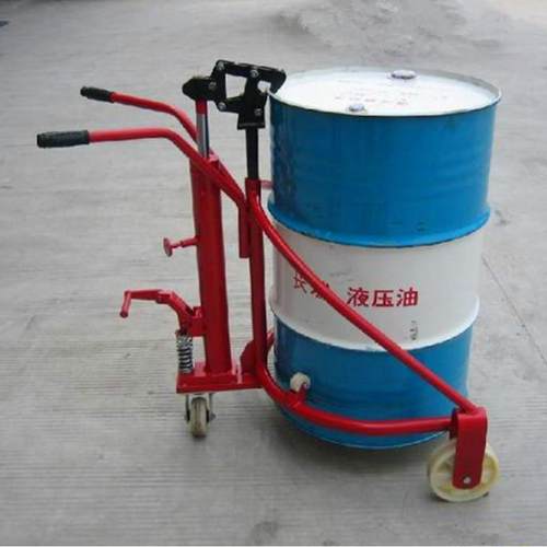 手推油桶车200L搬运车电动液压翻转倒料鹰嘴塑料化工桶手拉