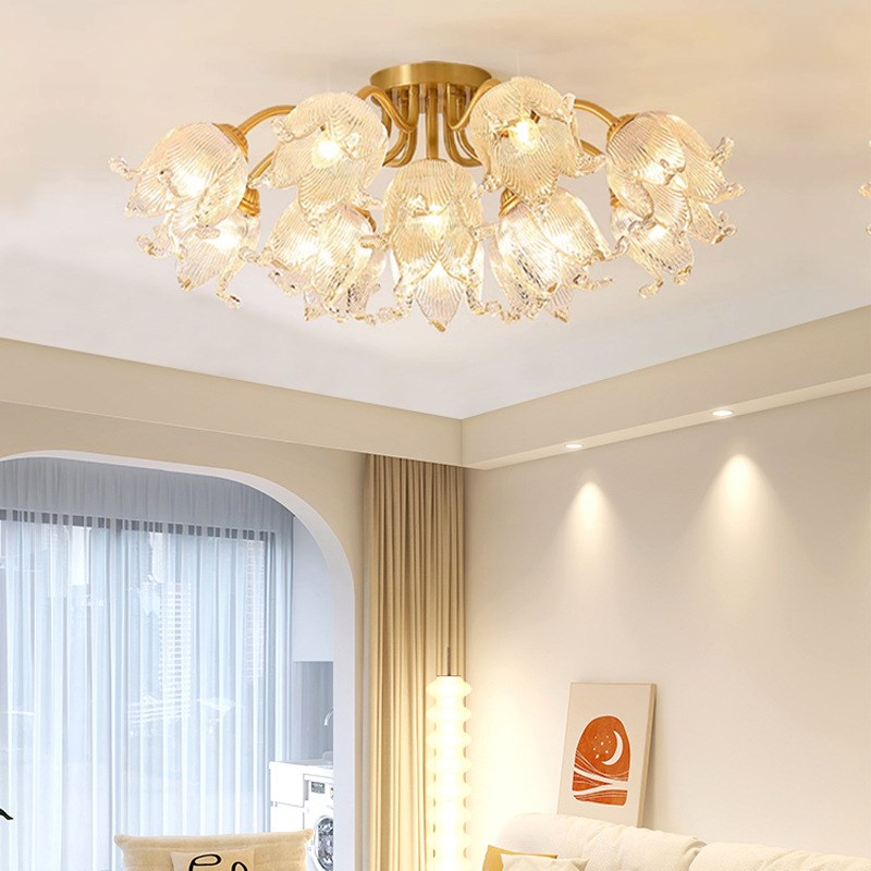 美式轻奢吸顶灯卧室灯客厅主灯吊灯欧式餐厅大气法式创意主卧灯具