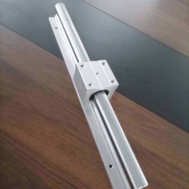 直线导轨 SBR16 圆柱形带底座铝托光轴+滑台全套装木工激光切割机