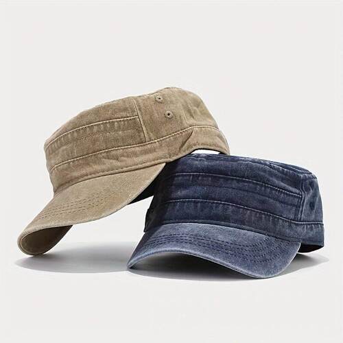 秋季 Women's Hats Caps 复古平顶帽士水洗休闲