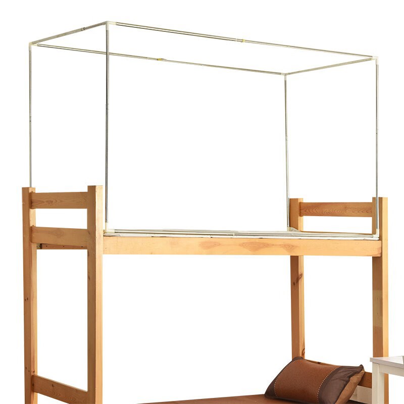 学生宿舍床帘支架蚊帐支架不锈钢加厚床架子寝室上铺下铺遮光帘架