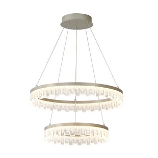 法式轻奢风客厅圆环吊灯现代简约个性民宿餐厅吧台灯高级感长条灯