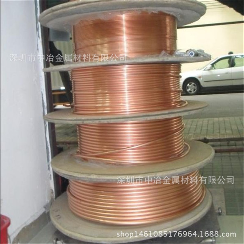 T2空调用紫铜管 薄壁紫铜管 高纯度管道制冷设备紫铜盘管16*1