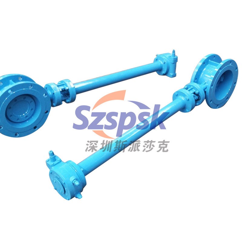 涡轮加长杆蝶阀DN500不锈钢带D41X法兰蝶阀dn200 300