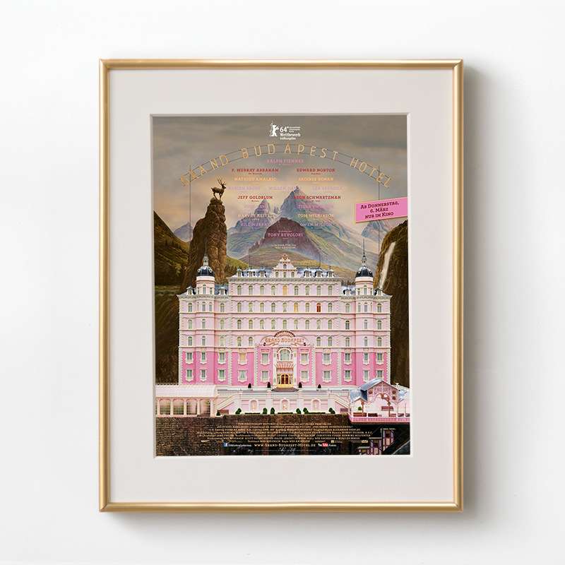 布达佩斯大饭店挂画客厅美式轻奢建筑装饰画餐厅饭店欧式小众壁画图片