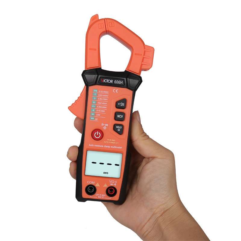 胜利VC606G/606H自动挡自动量程数字高精度交流钳形万用表职能型