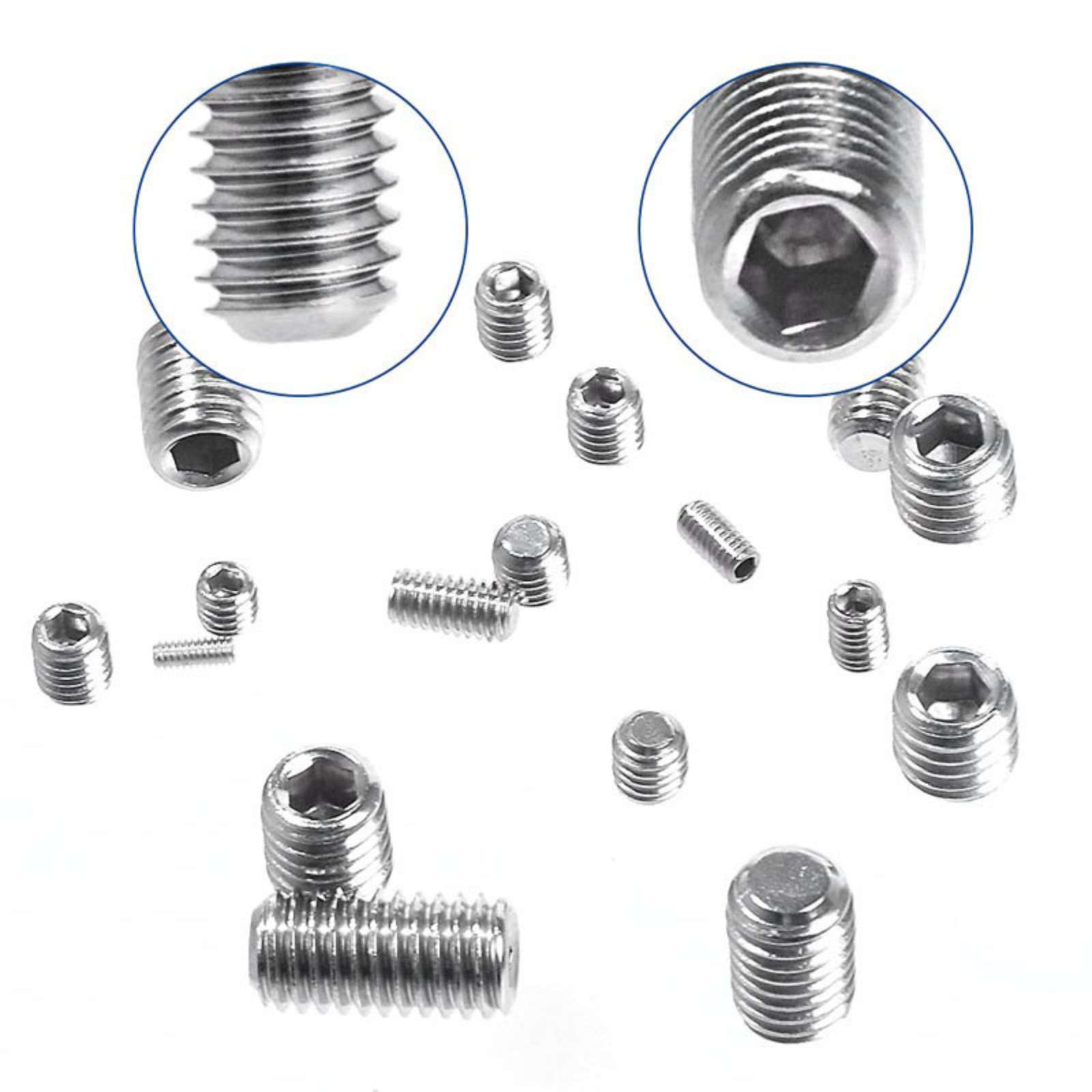 666PCS M2M3M4M5M6M8 内六角平端紧定螺丝配扳手组合套装