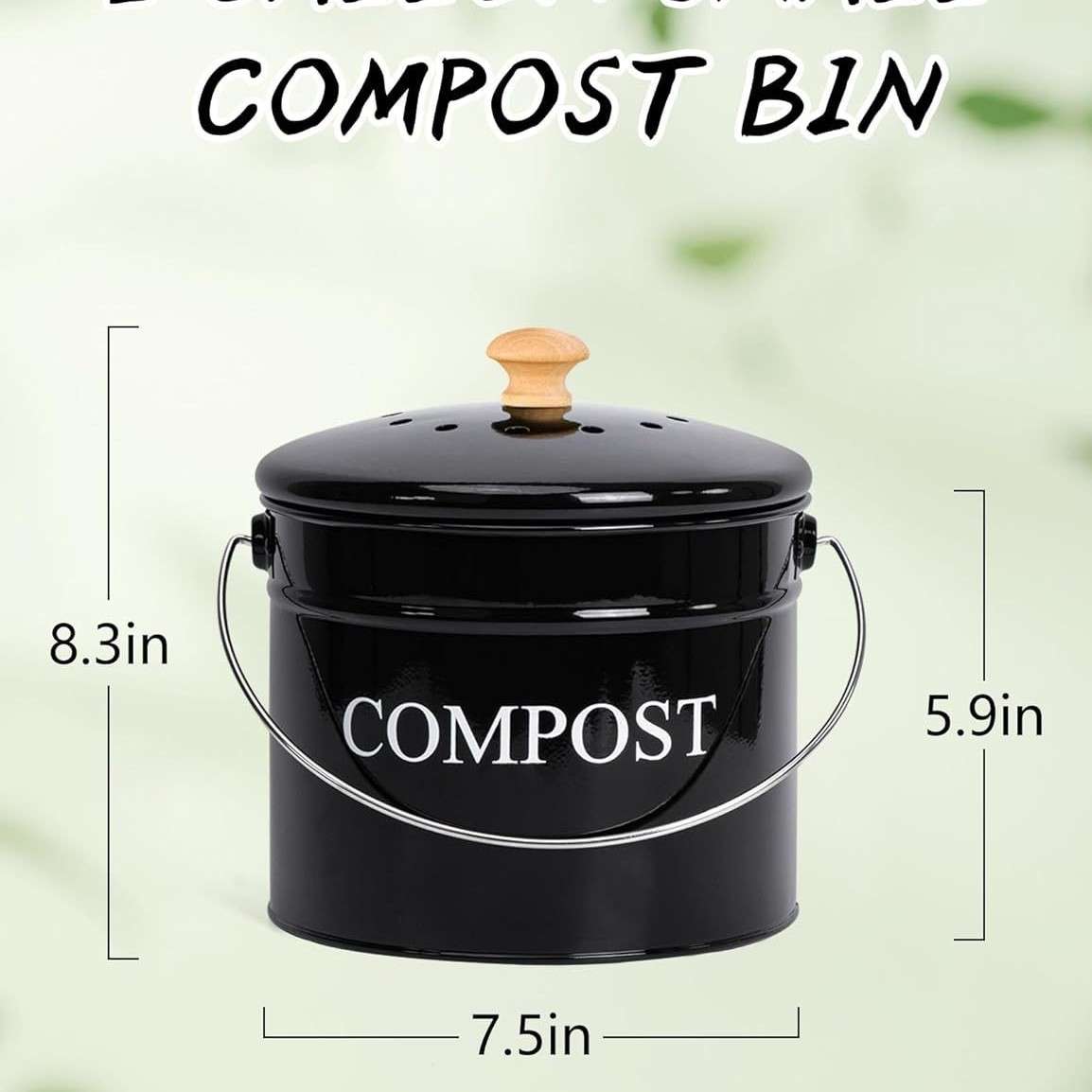 源头工厂厨余垃圾桶发酵桶美式乡村复古亚马逊compost堆肥桶圆桶