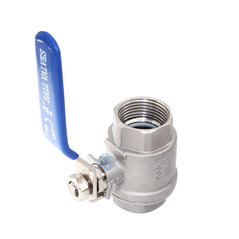 正201不锈钢阀门两片式2pc丝口内螺纹全通径快装球阀4分DN50  4寸