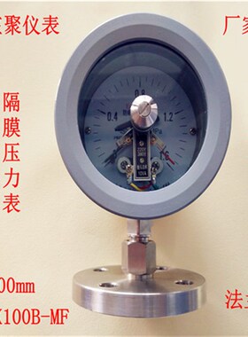 法兰式隔膜防爆电接点压力表 YX100B-MF YX160B-MF 1.6MPA DN15