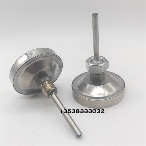 不锈钢双金属WSS-303烤炉温度表 高温0-500度烤鸭/鹅炉管道温度计
