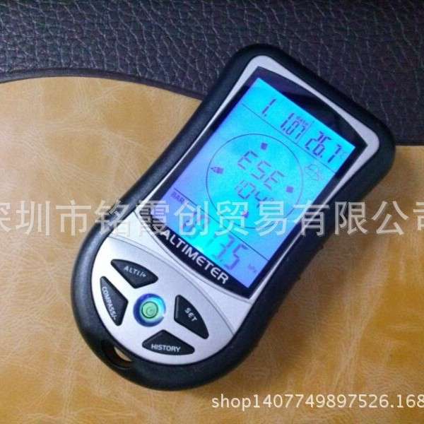手持电子指南针海拔表 户外运动多功能8合1高度计气压计海拔仪