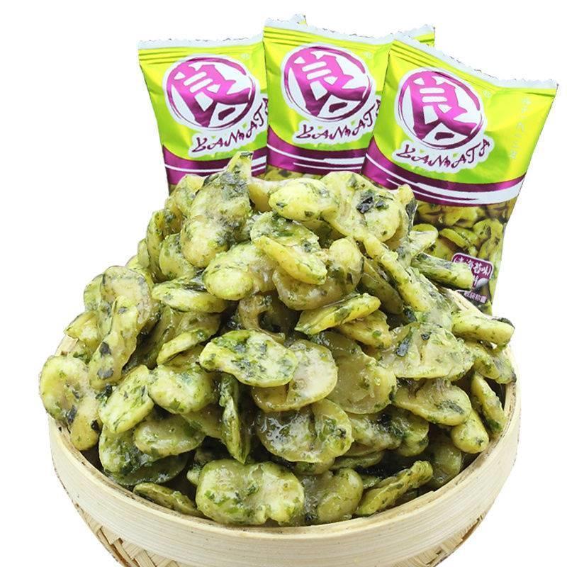 D正品良一青海苔蚕豆瓣蟹黄味蚕豆零食散装兰花豆小包装炒